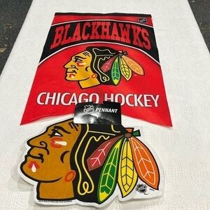 NHL CHICAGO BLACK HAWKS FLAG &‎ PENNANT